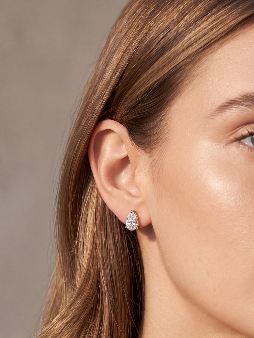 Par Arete Moissanita Corte Pera 3 CT