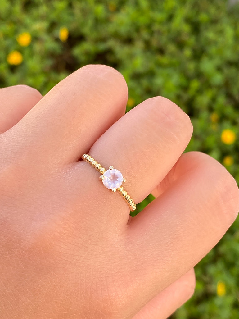 Anillo Cuarzo Oro 10K