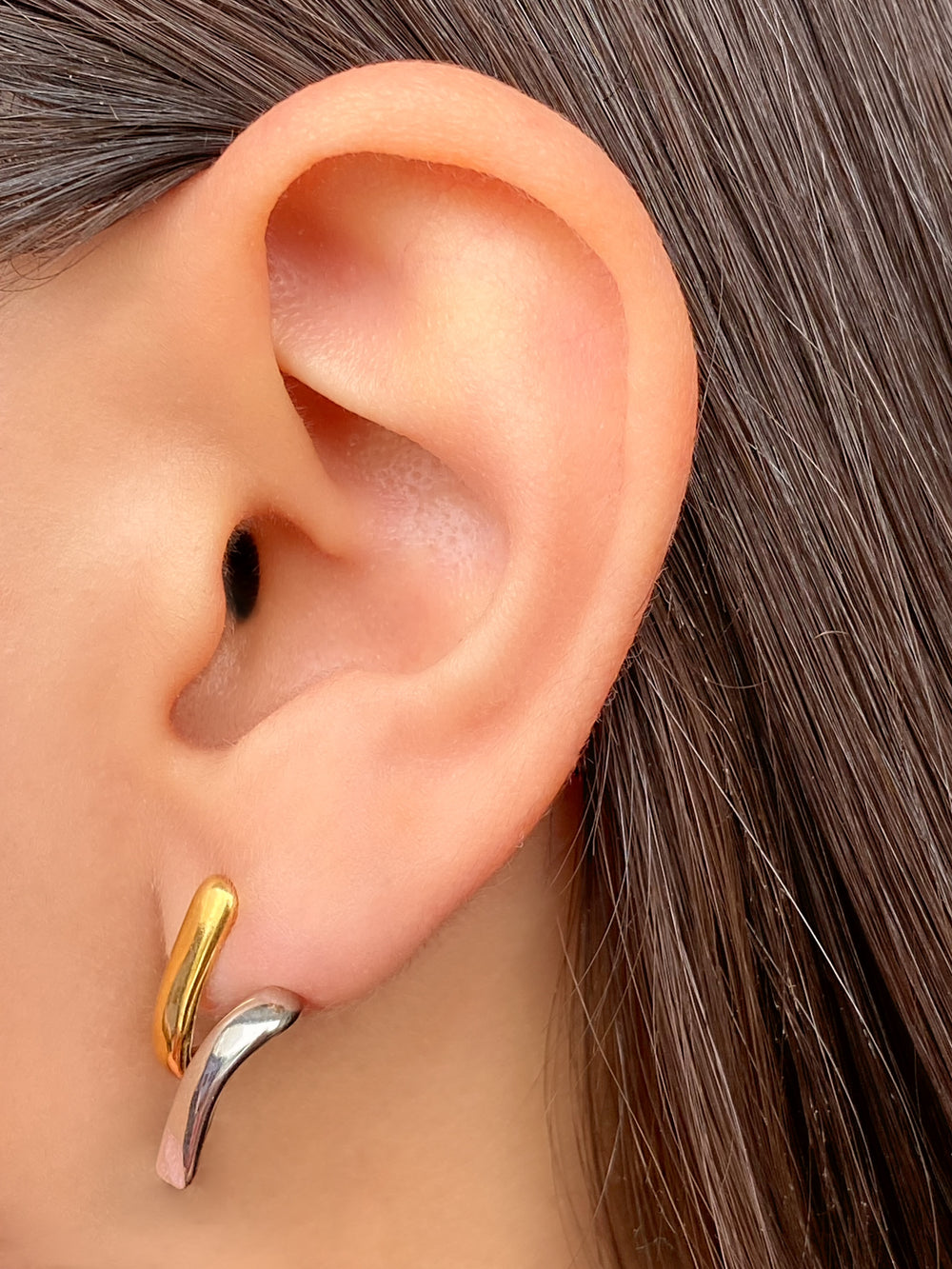 Par Arete Lineas Cruzadas Combinadas