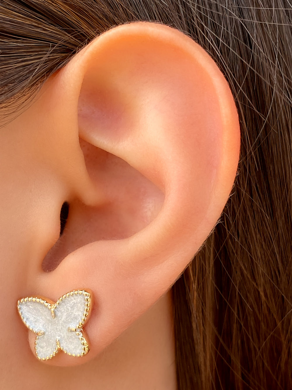 Par Arete Mariposa Con Esmaltado