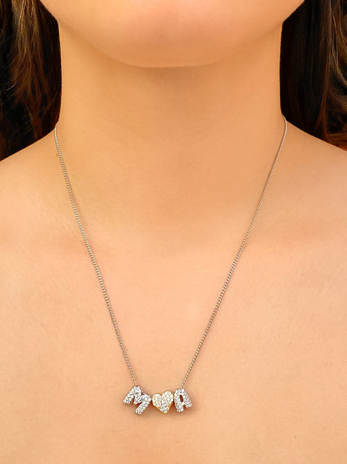 Collar Con Corazon Inicial Mini Bubble Zirconias