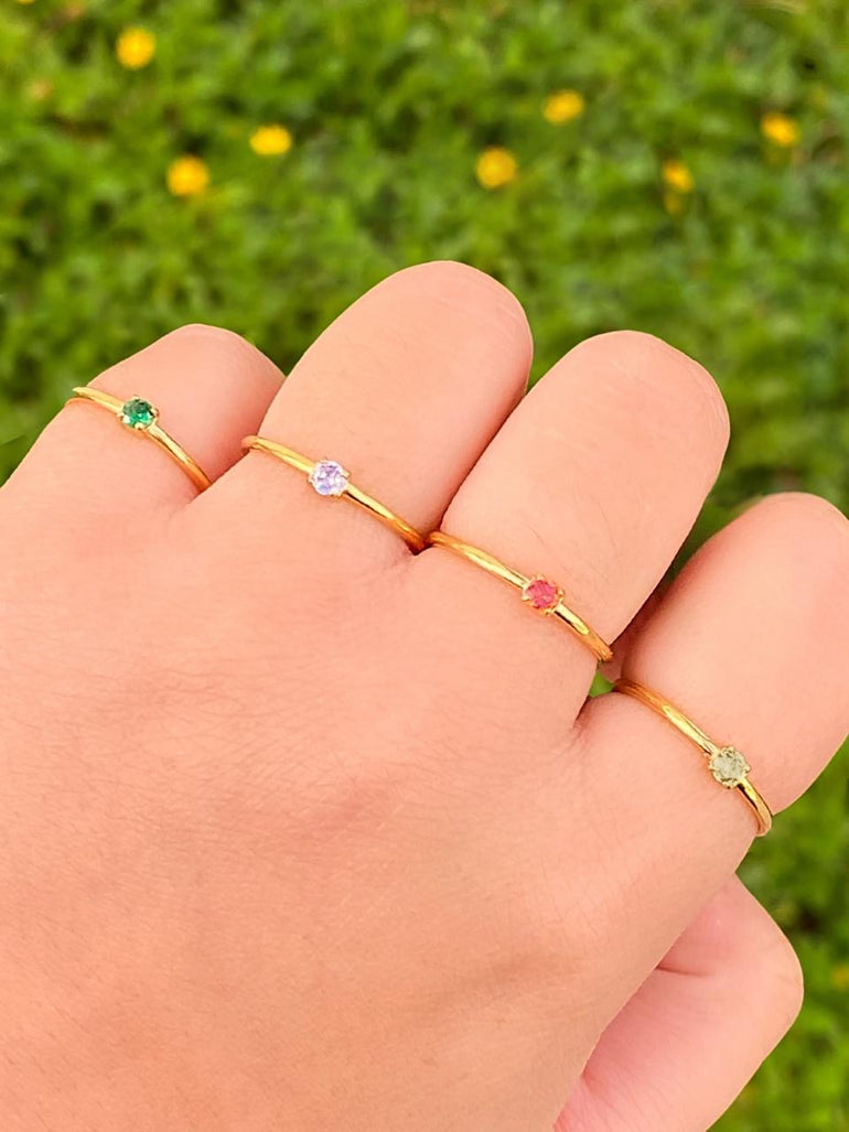 Anillo Zirconia Birthstone