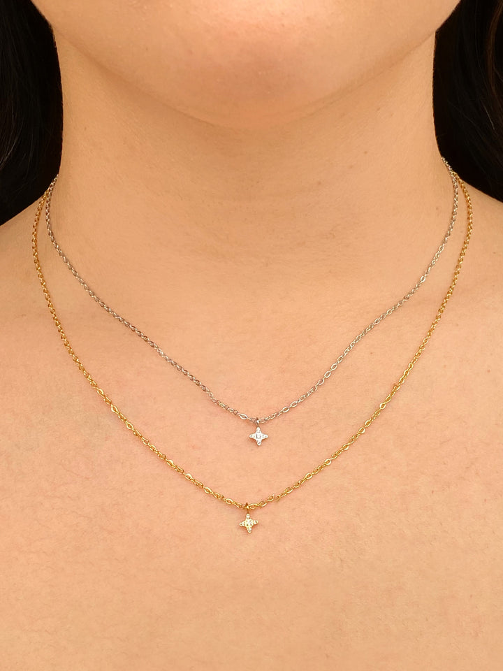 Collar Dije Mini Estrella Del Norte Zirconias