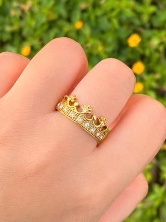 Anillo Corona Zirconias