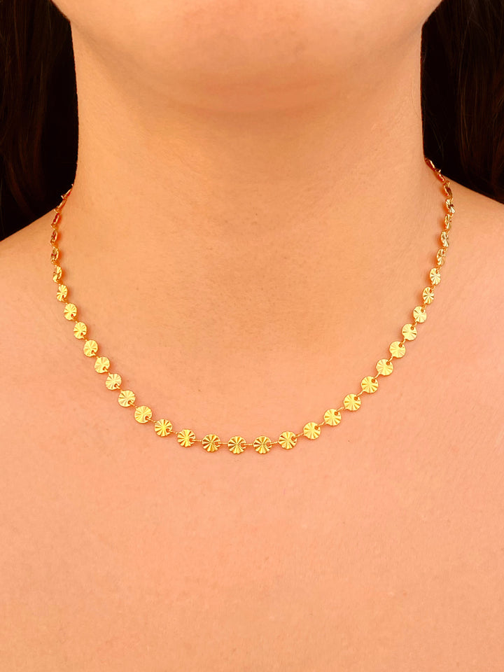 Collar Circulos Con Textura