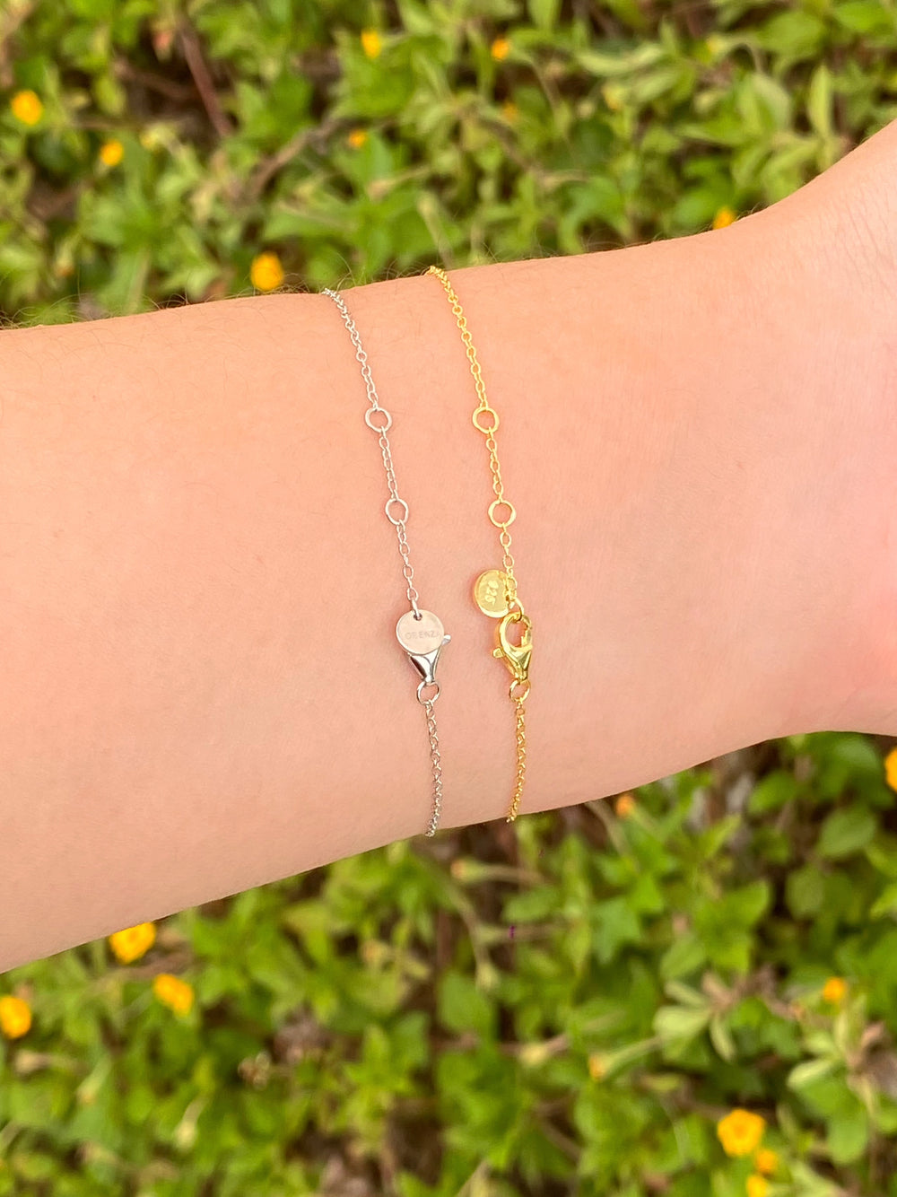 Pulsera Circulo Y Perla Enlazados