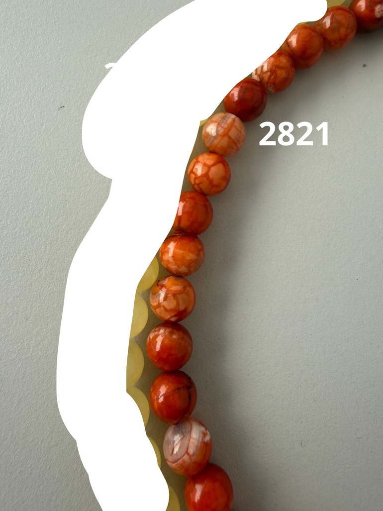 Choker Bolitas Piedra Natural 8 mm