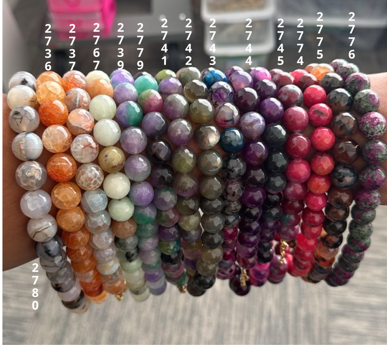 Choker Bolitas Piedra Natural 14 mm