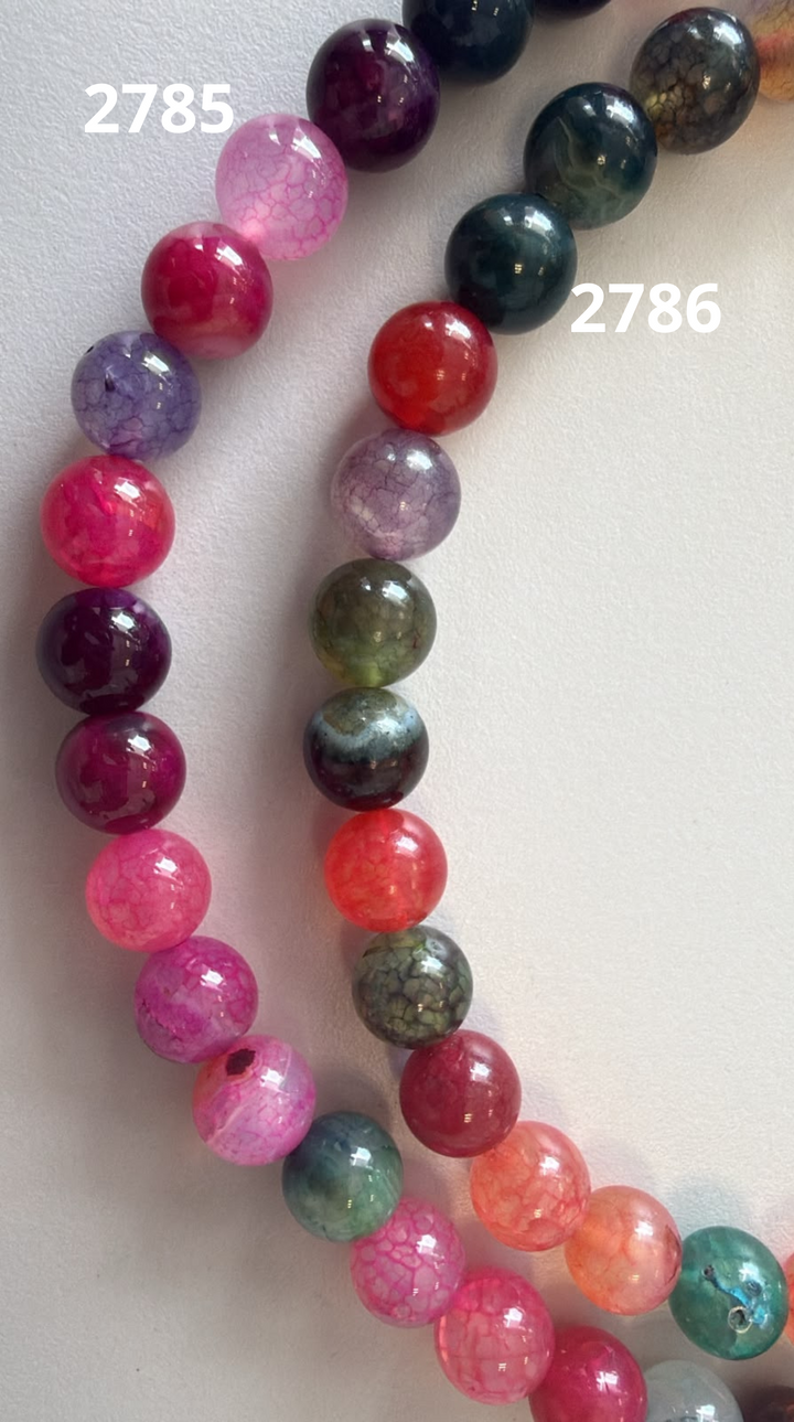 Collar Bolitas Piedra Natural 10 mm