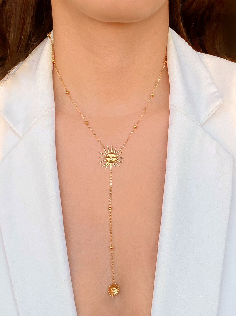 Collar Corbatin Bolitas Con Sol