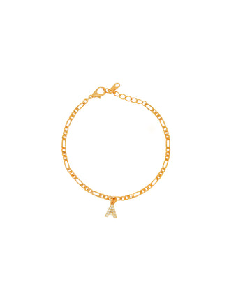 Pulsera Eslabones 3 mm Con Inicial