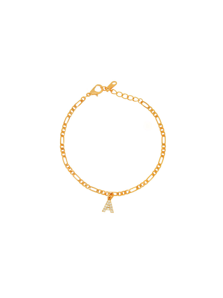 Pulsera Eslabones 3 mm Con Inicial