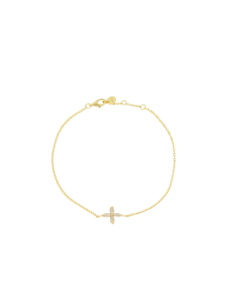 Pulsera Con Flor Zirconia
