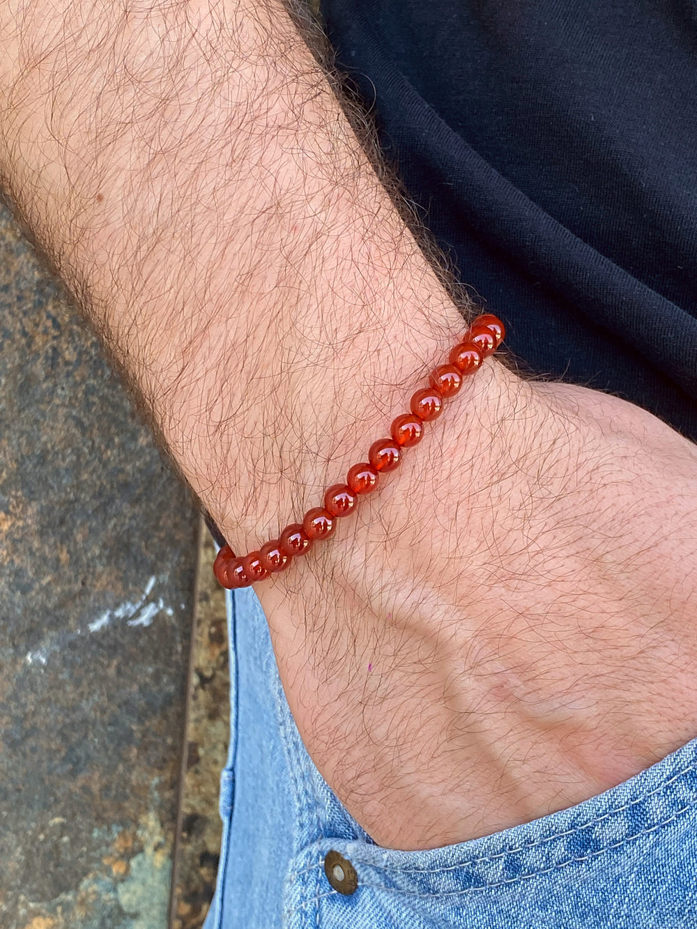 Pulsera Pieda Cornalina 6 mm