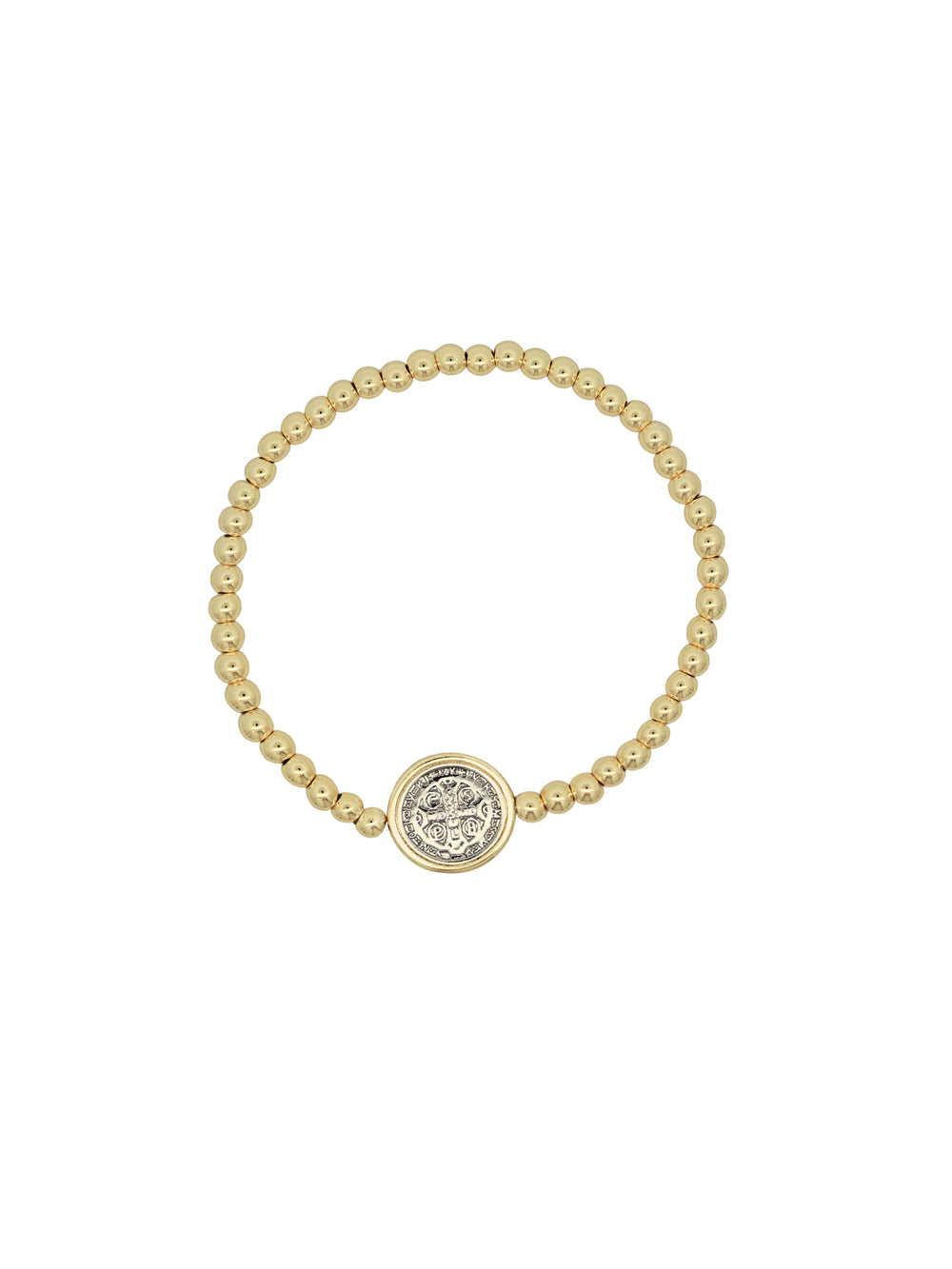 Pulsera San Benito Bolitas Doradas