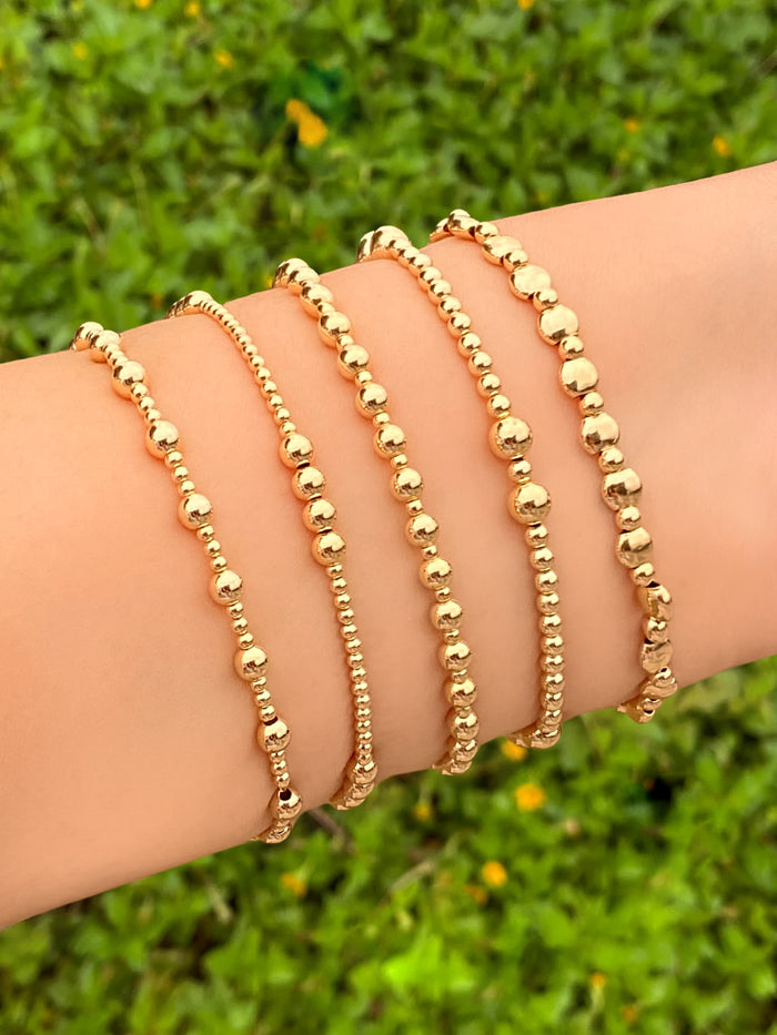 Pulseras Bolitas Intercaladas