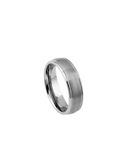 Anillo Plateado Cepillado 6 mm