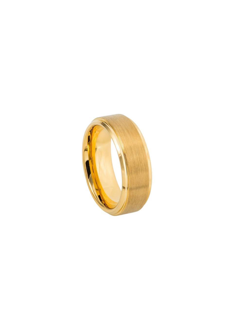 Anillo Dorado Cepillado 8 mm