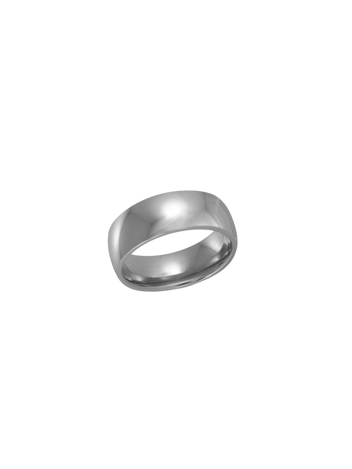 Anillo Plateado 8 mm