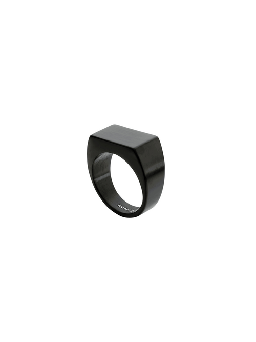 Anillo Negro Cuadrado 12 mm