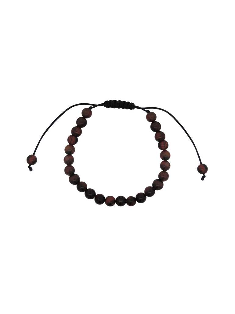 Pulsera Piedra Ojo De Tigre Rojo 6 mm