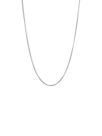 Cadena Plateada Eslabon Cerrado 2 mm