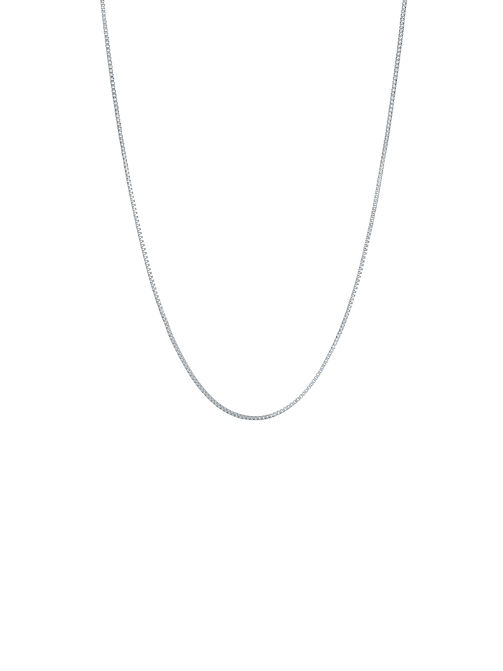 Cadena Delgada Eslabon Tejido Cuadrado 1 mm
