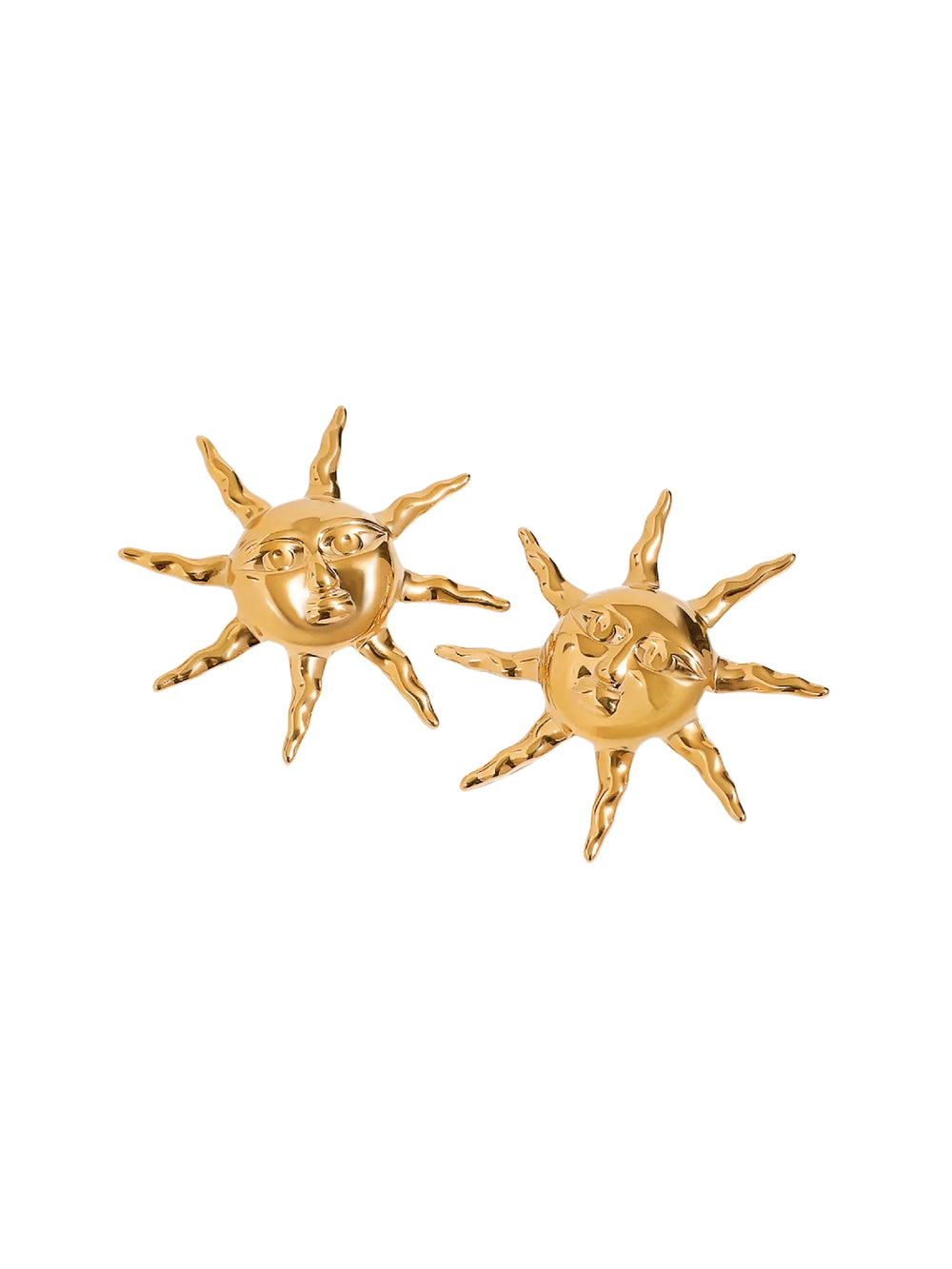 Par Arete Sol Con Cara Chunky
