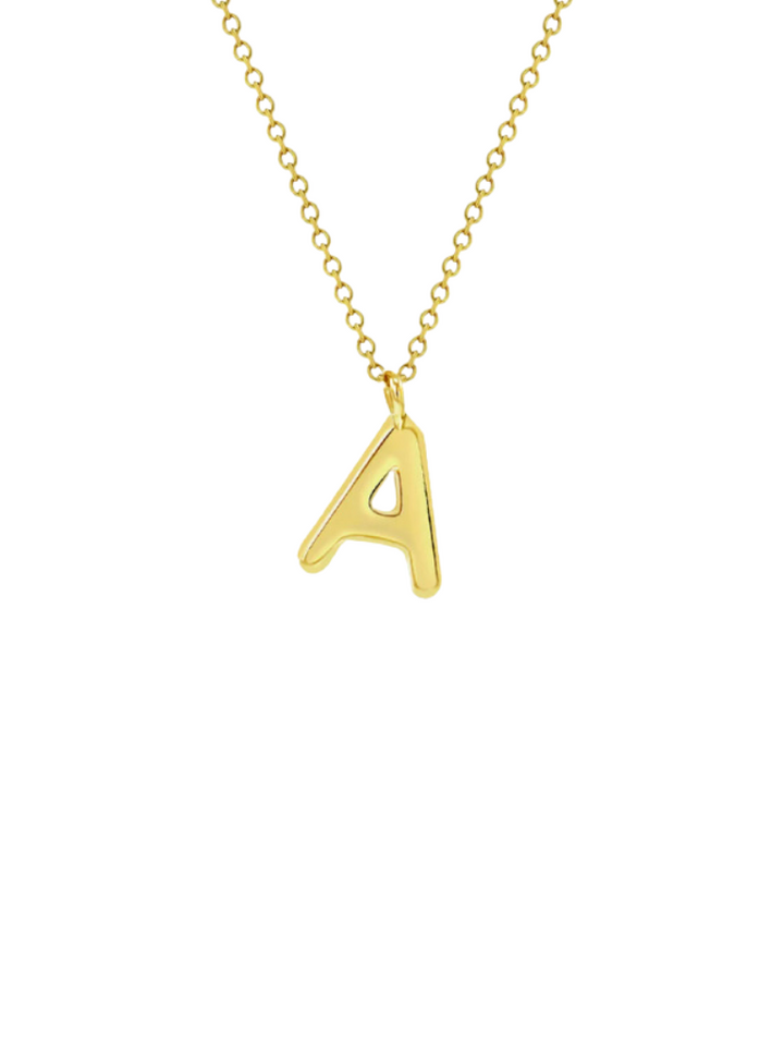 Collar Inicial Lisa Oro 14k