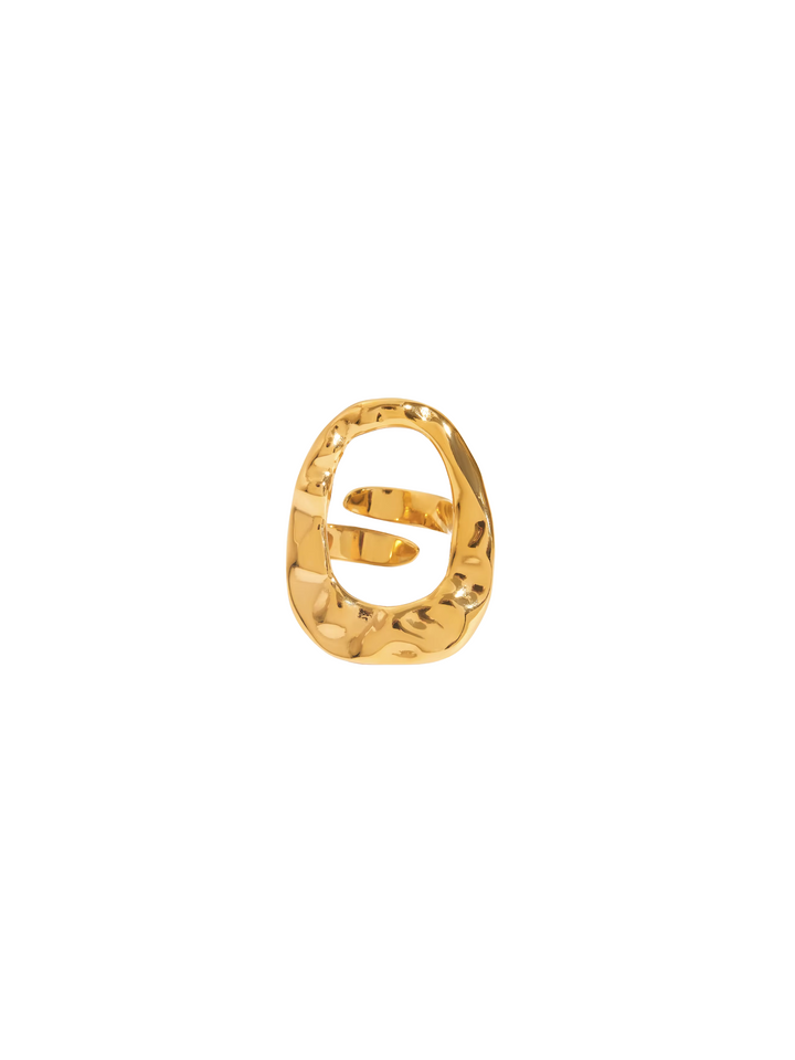 Anillo Contorno Ovalado Chunky