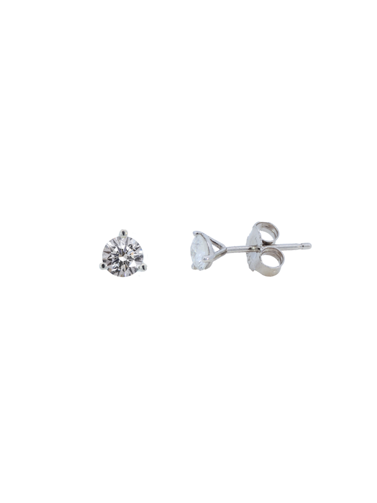 Par Aretes 0.5 Ct Round Diamantes Lab Grown