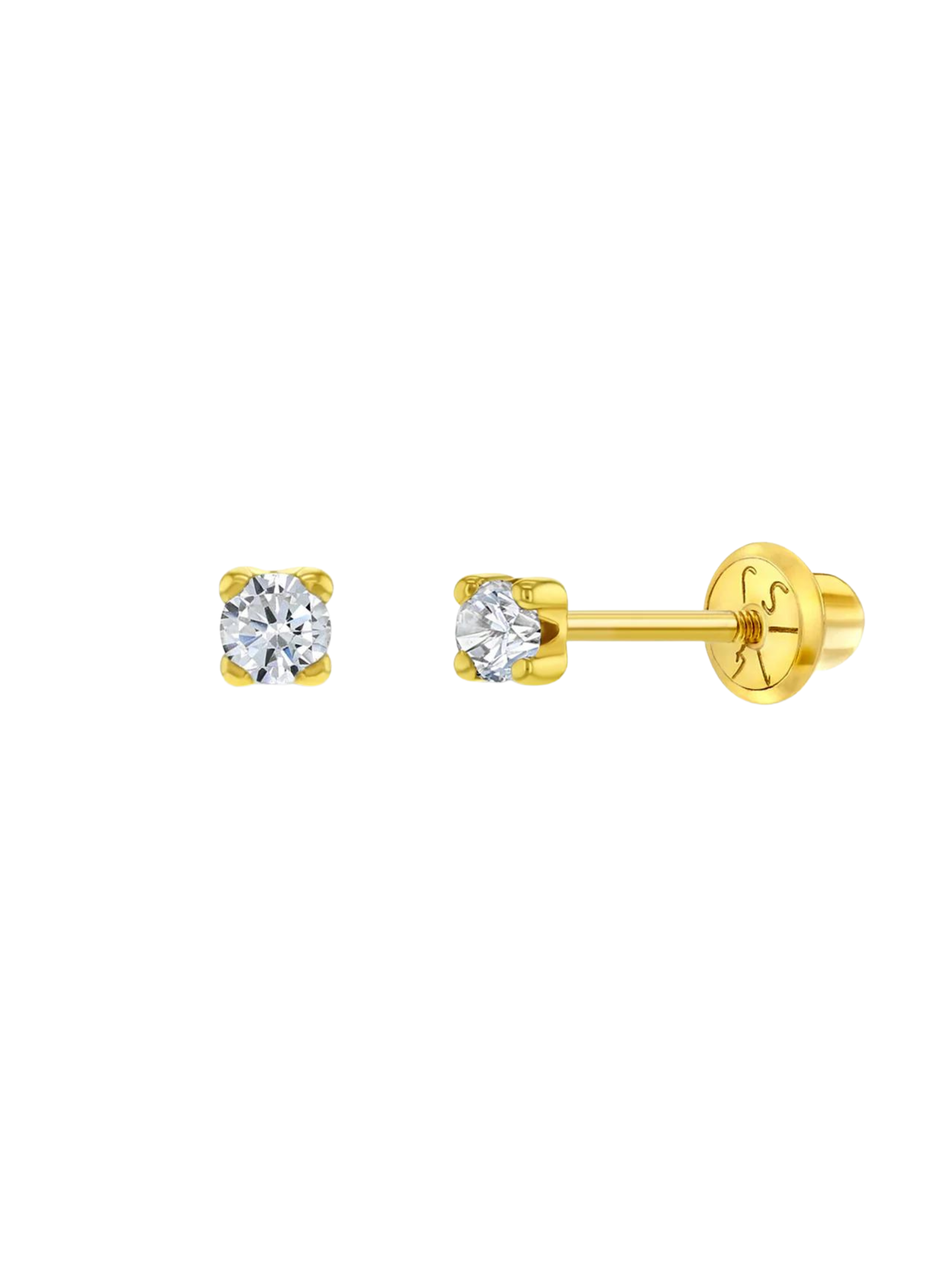 Broquel Diamante Oro 14k