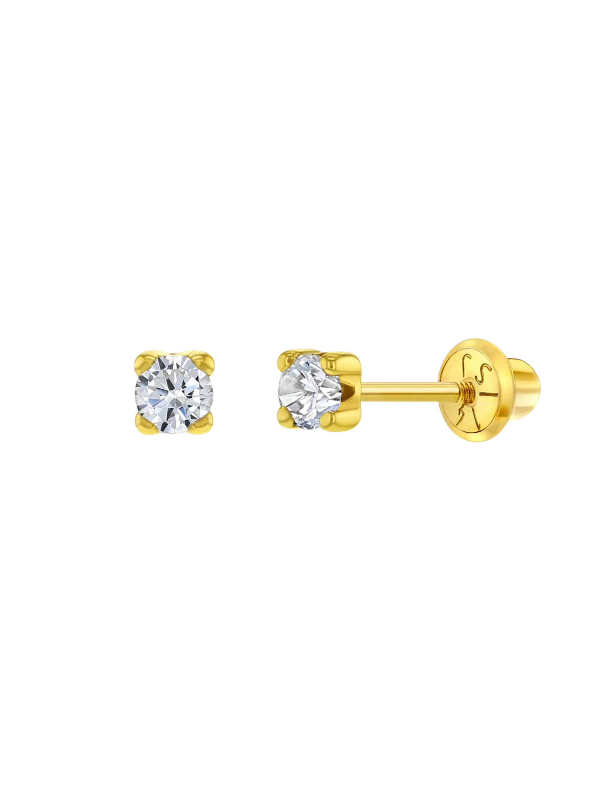 Broquel Diamante Oro 14k