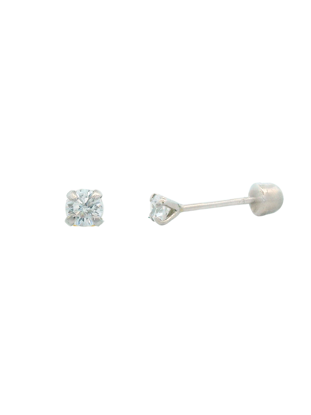 Broquel Zirconia Oro Blanco 14k