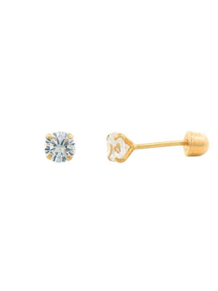 Broquel Zirconia Colores 3 mm Oro 14k