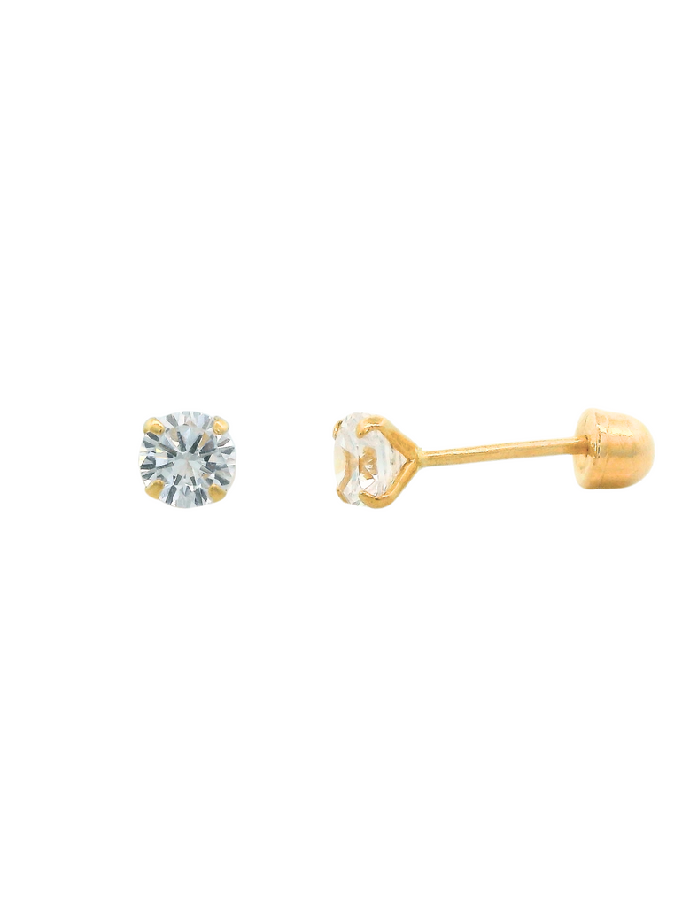 Broquel Zirconia Colores 3 mm Oro 14k