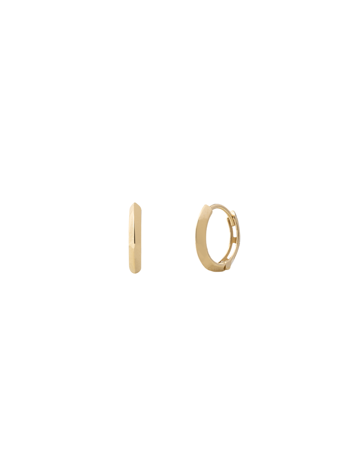 Arracada Dorada Lisa 11 mm Oro 14K