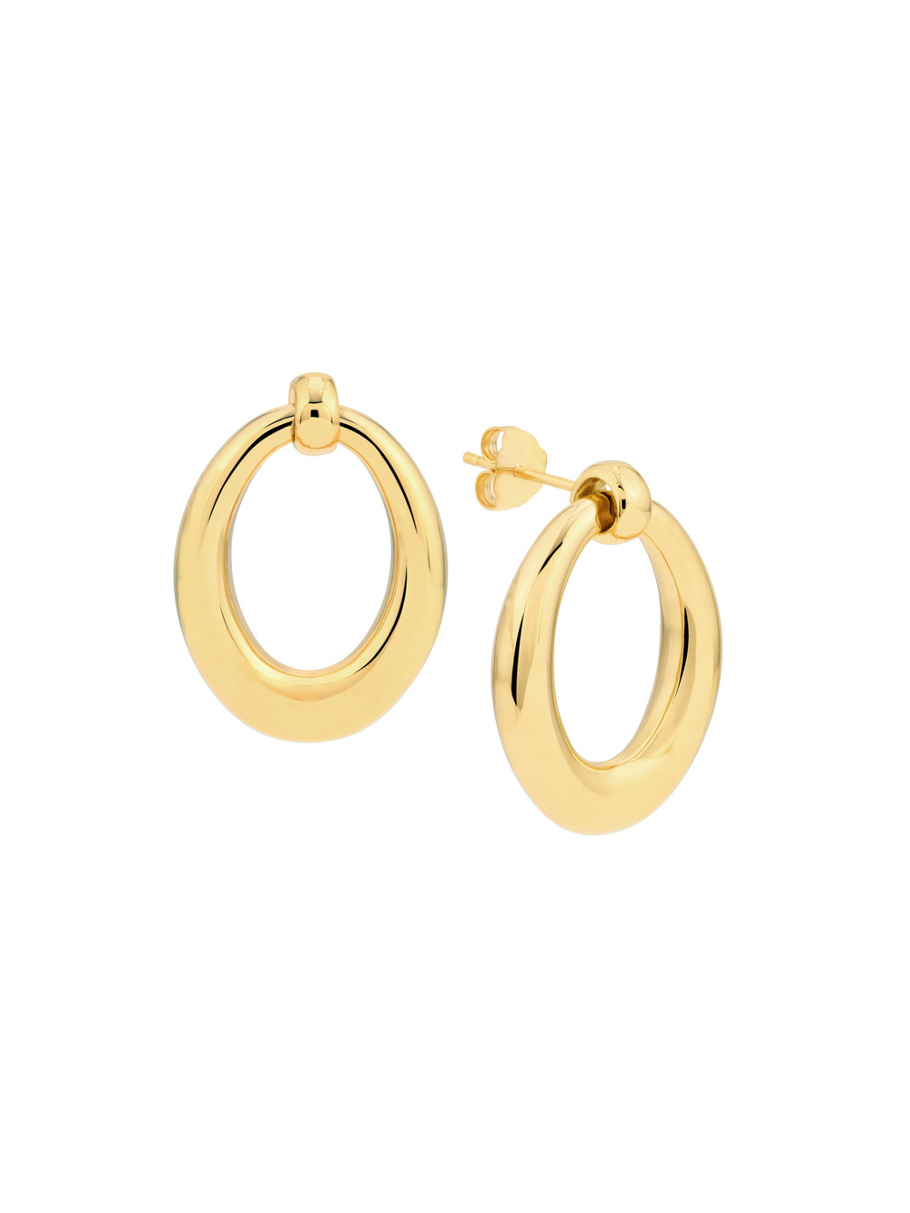 Par Arete Ovalado Oro 14k