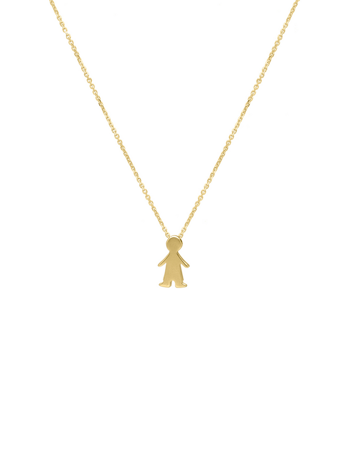 Collar Con Dije Niños Oro 14k