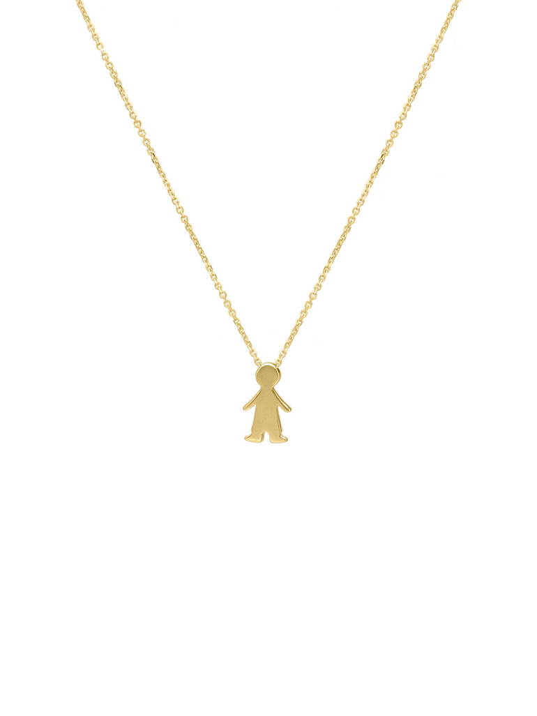 Collar Con Dije Niños Oro 14k