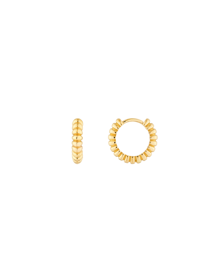Par Arracada Trenzada 14m Oro 14k