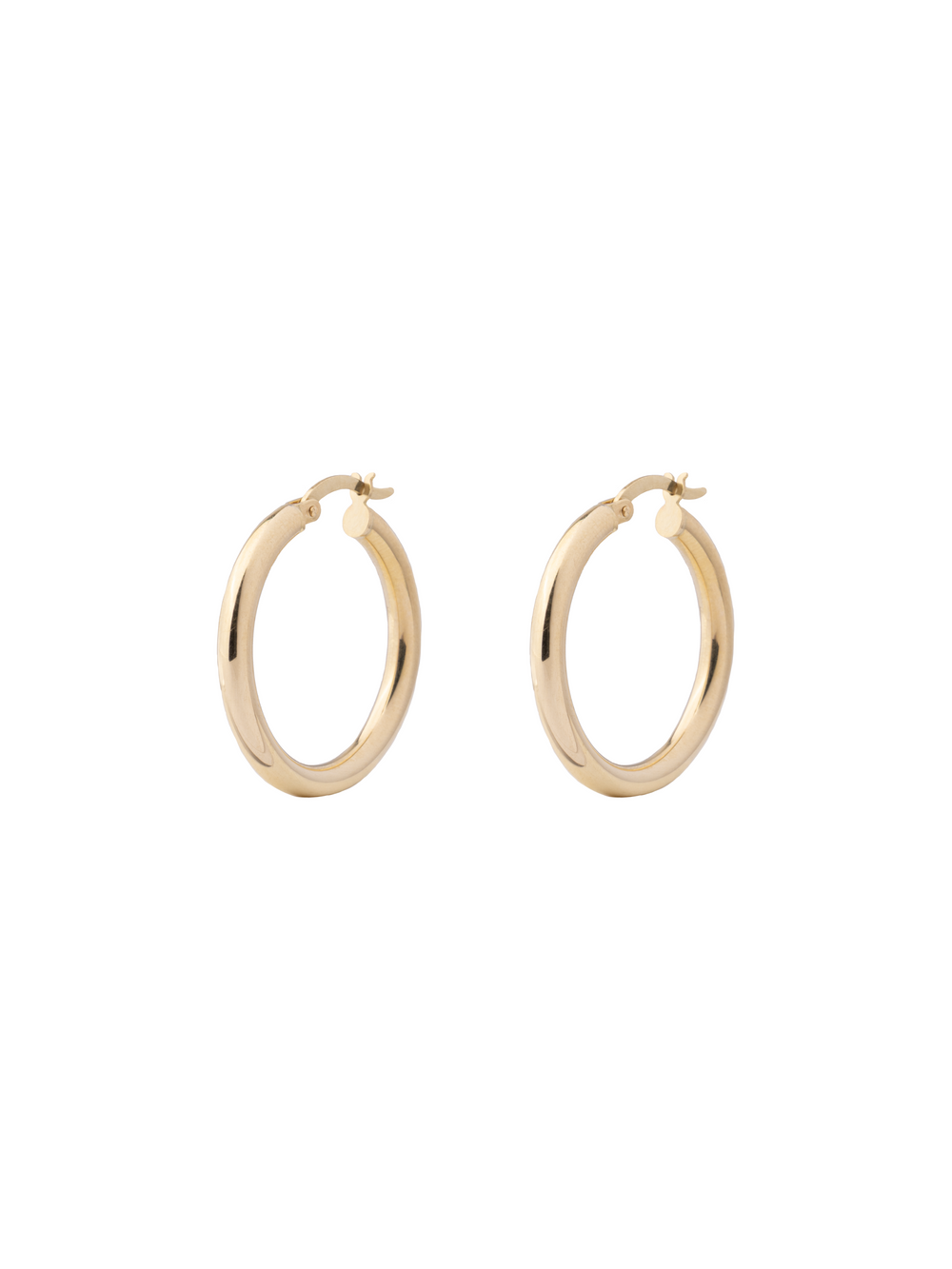Par Arracada Lisa 26 mm Oro 14k