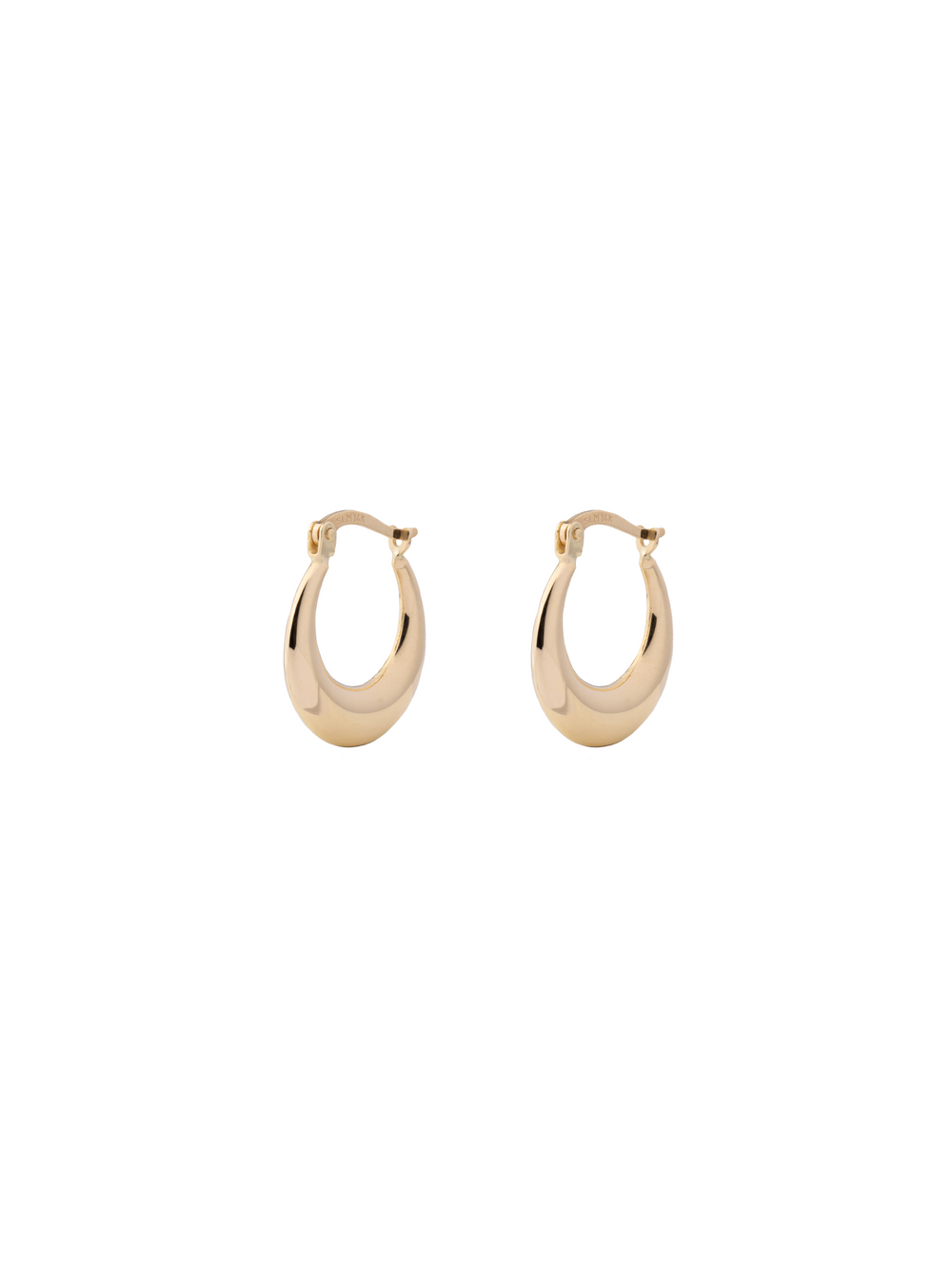Par Arracada Media Luna 17 mm Oro 14k