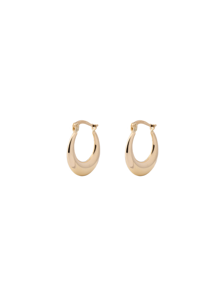 Par Arracada Media Luna 17 mm Oro 14k