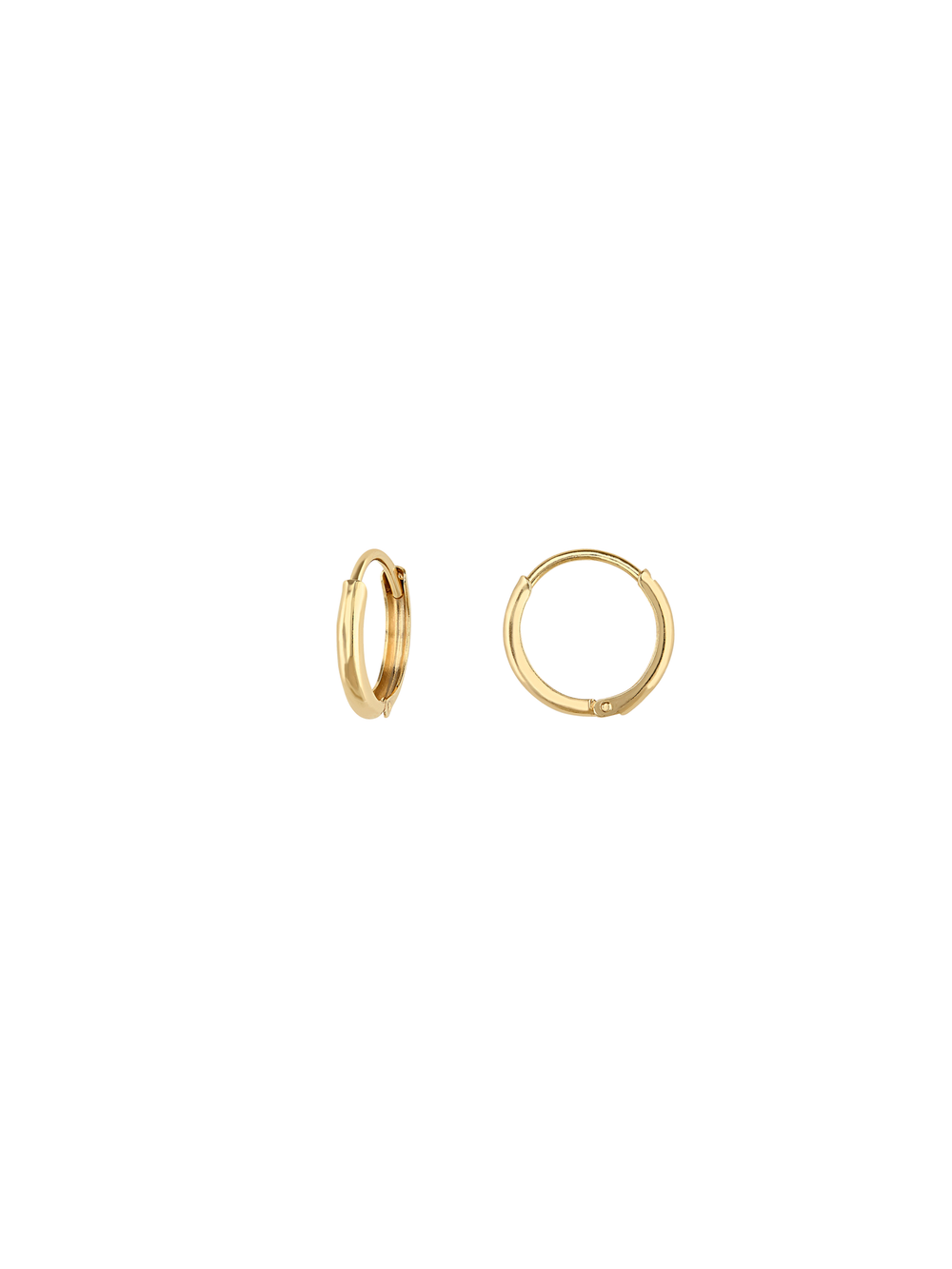 Arracada Delgada 12 mm Oro 14k