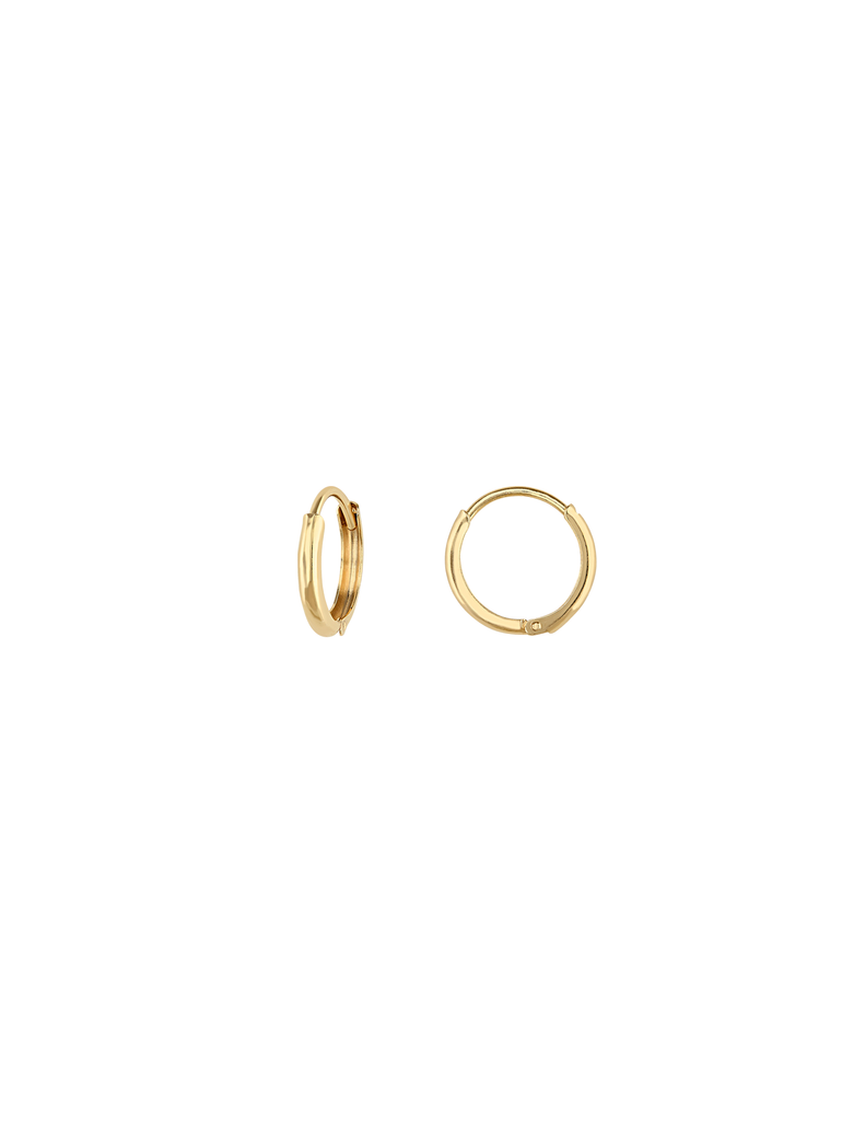 Arracada Delgada 12 mm Oro 14k
