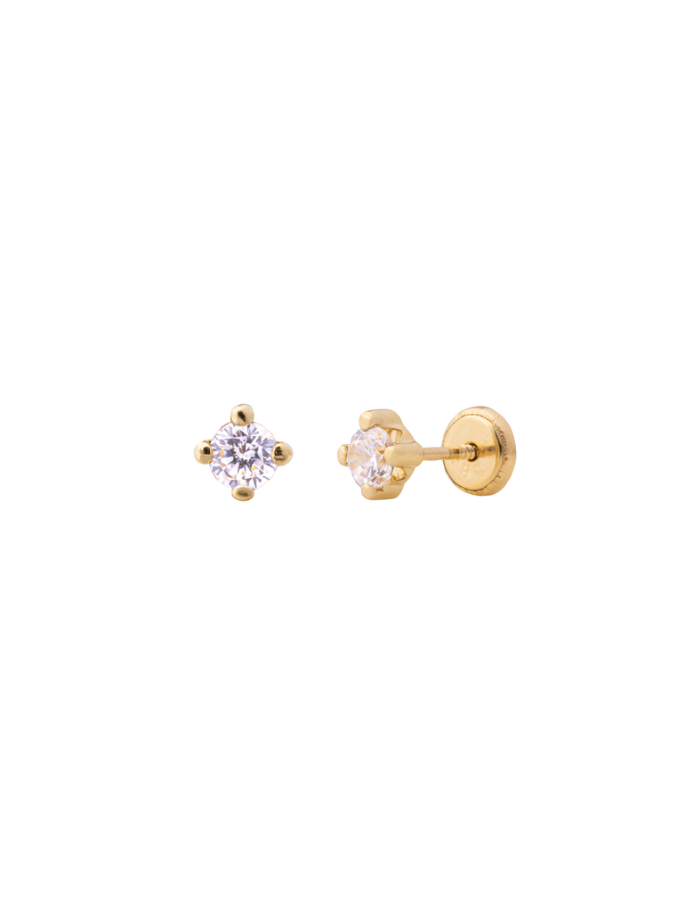 Broquel Zirconia Colores Oro 14k