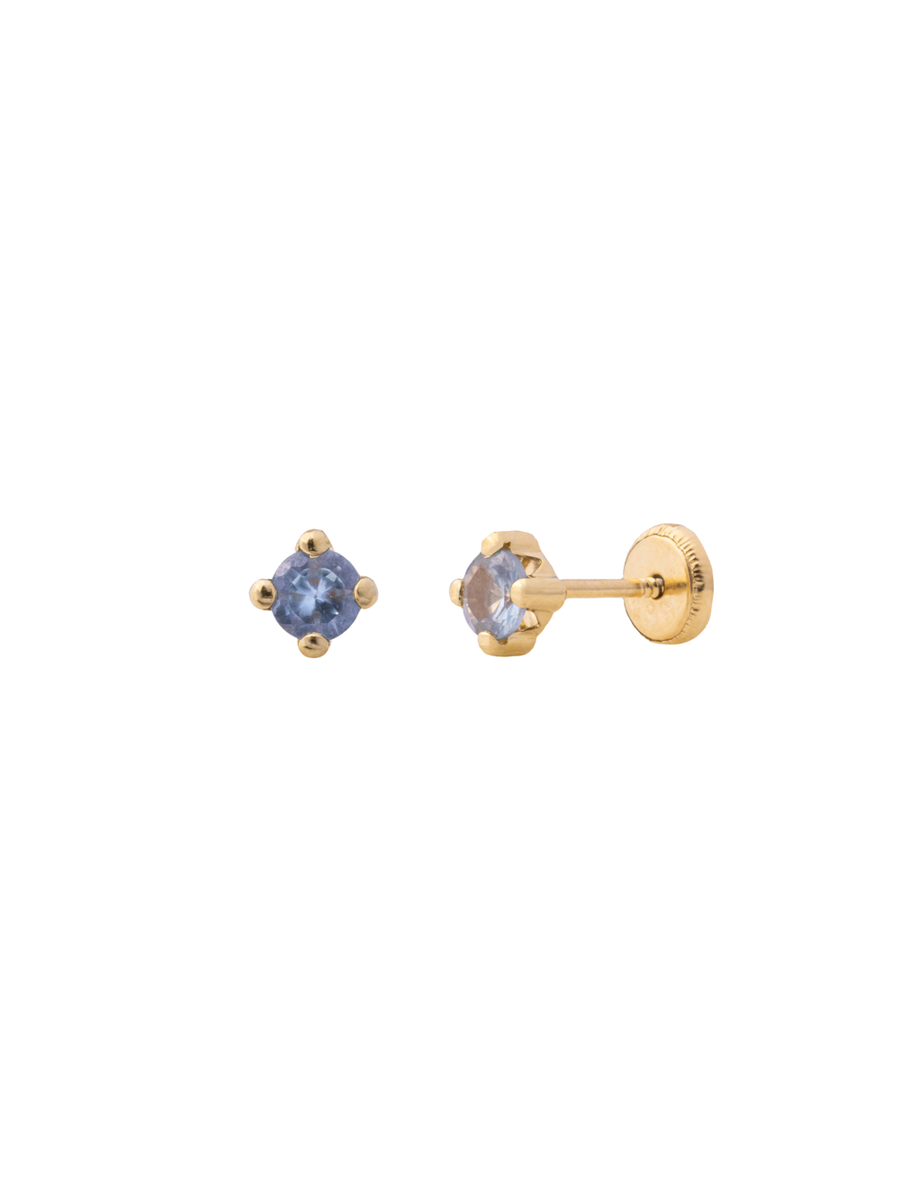Broquel Zirconia Colores Oro 14k