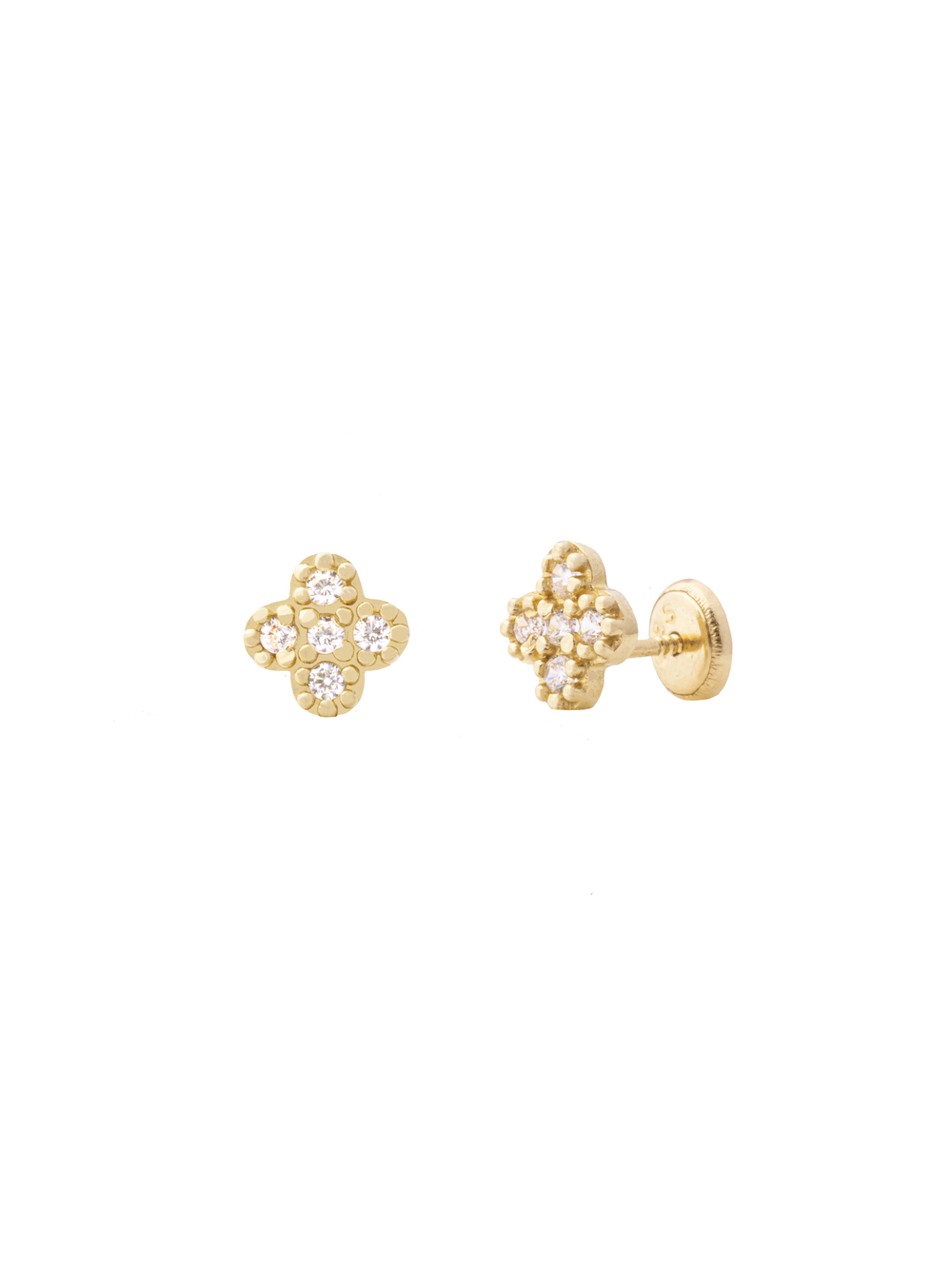 Broquel Zirconias Oro 14k