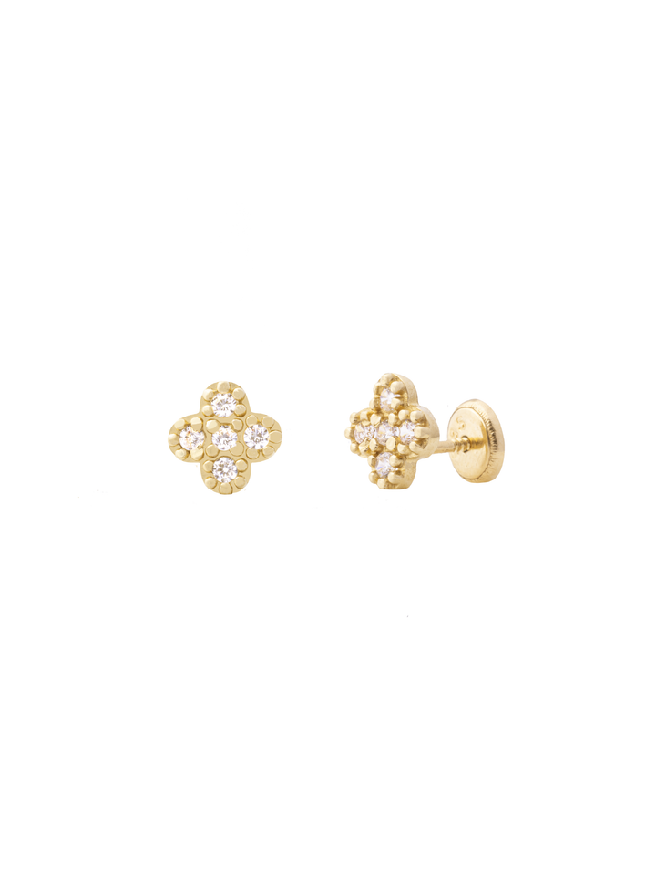 Broquel Zirconias Oro 14k